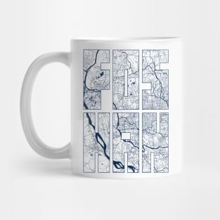 Foshan, Guangdong, China City Map Typography - Coastal Mug